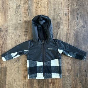 Columbia buffalo plaid fleece jacket 12-18mo
